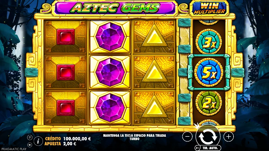 Aztec Gems — pantalla del juego